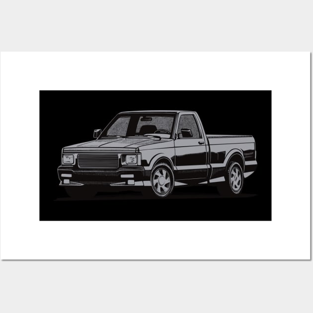 Classic truck gmc syclone Wall Art by Saturasi